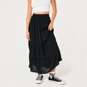 NWT Hollister Black Maxi Skirt